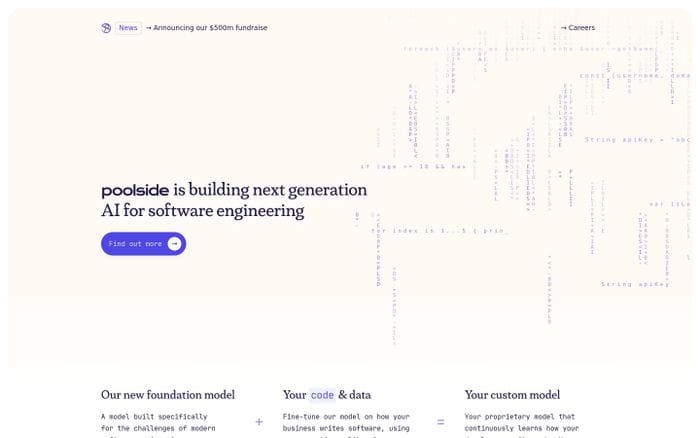Poolside website preview