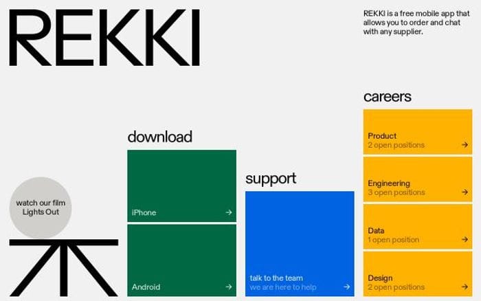 Rekki website preview