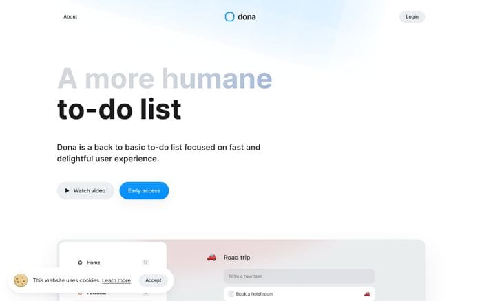 Dona website preview