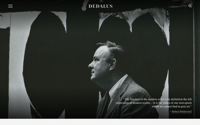 The Dedalus Foundation website preview