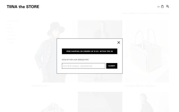 Tiinathestore website preview
