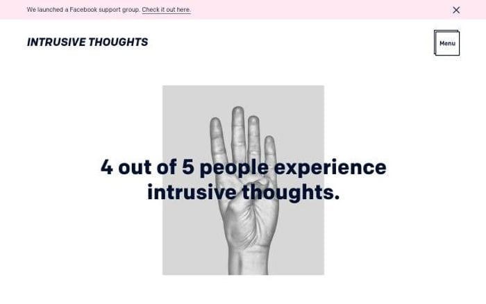 Intrusivethoughts website preview