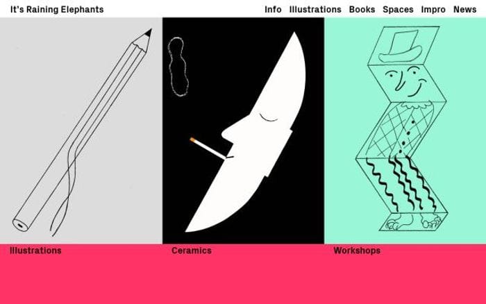 Itsrainingelephants website preview