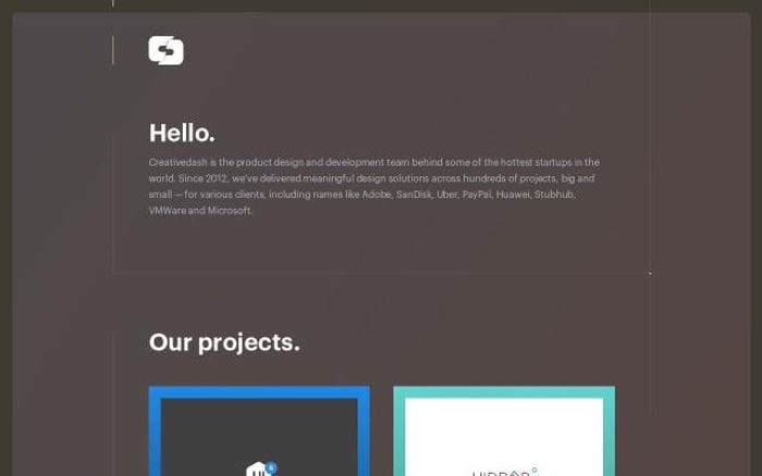 Creativeda website preview
