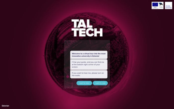 TalTech virtual tour website preview