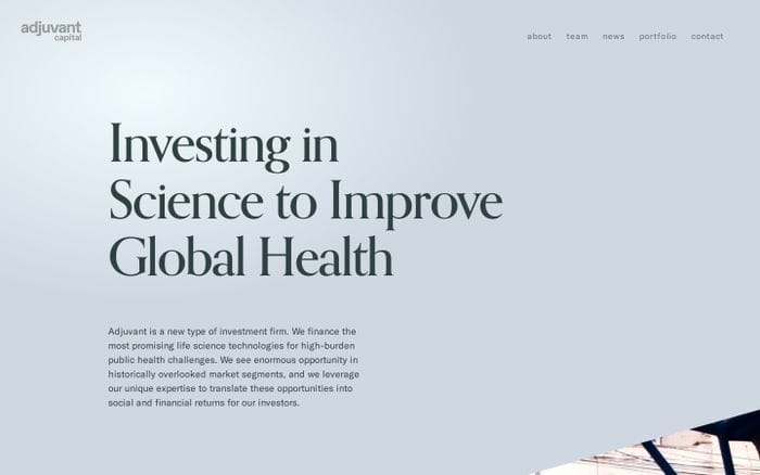 Adjuvant Capital website preview
