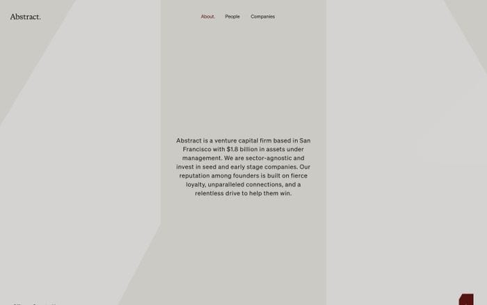 Abstract VC website preview