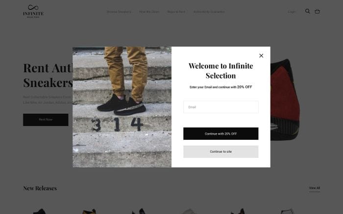 Infinite Selection website preview