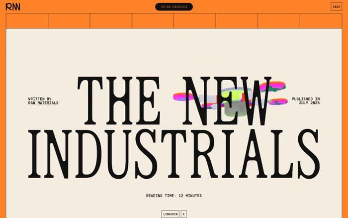 The New Industrials website preview