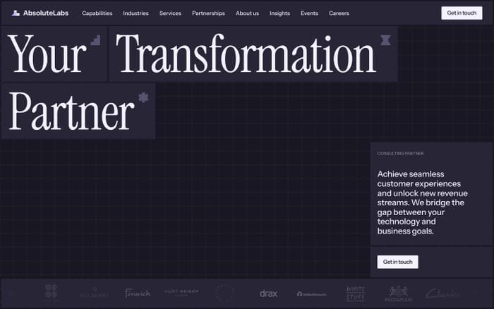 Absolute Labs website preview