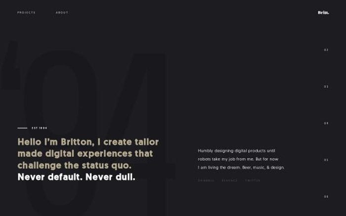 Britt website preview