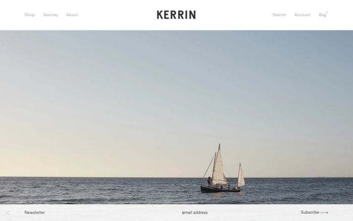 Kerrin — contemporary Australian menswear website preview