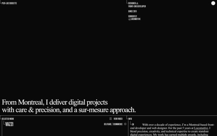 Pier-Luc Cossette website preview