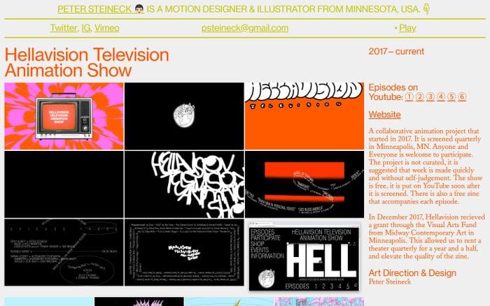 Peter Steineck website preview