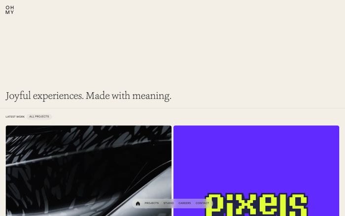 Oh My! website preview