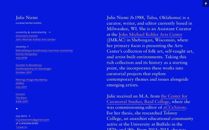Julieniemi website preview
