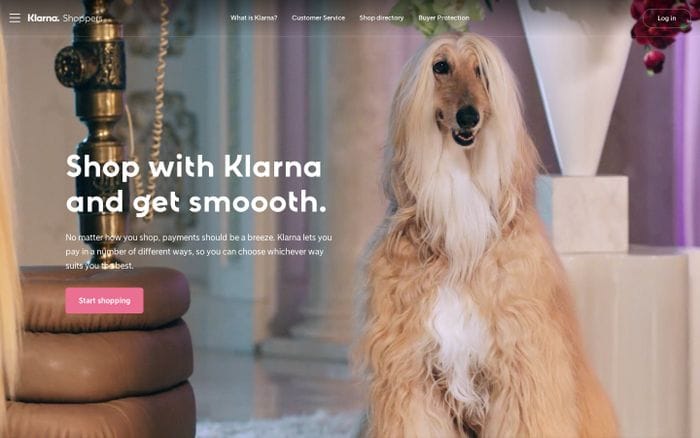 Smoooth Payments - Klarna UK website preview