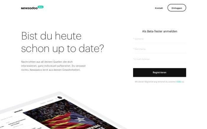 Newsadoo website preview