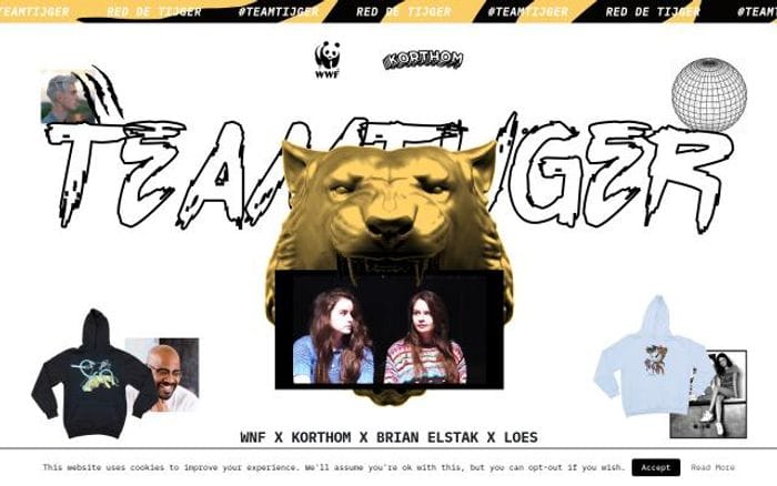 Teamtijger website preview