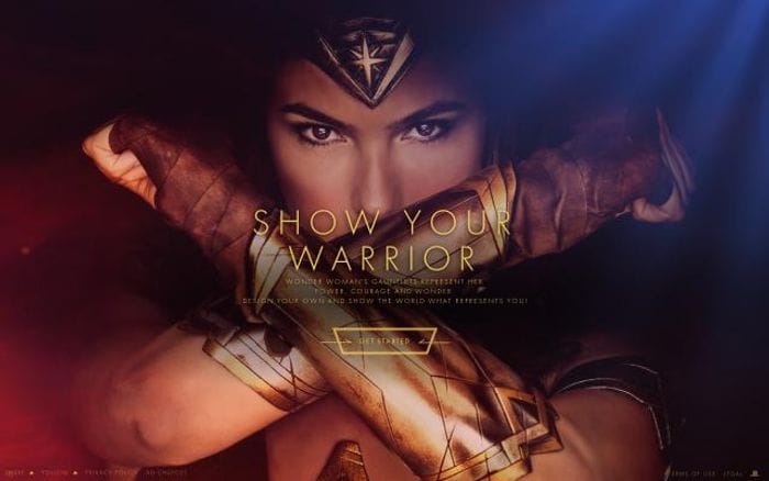 Wonderwomanfilm website preview