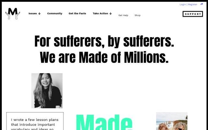 Madeofmillions website preview