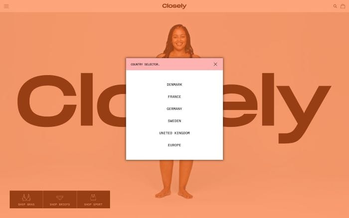 Closely website preview