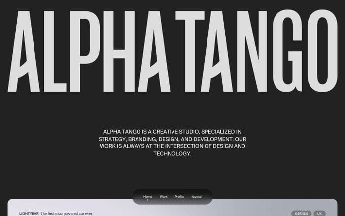 Alpha Tango website preview