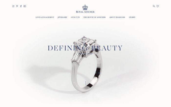 Royal Asscher - Diamonds since 1854 website preview