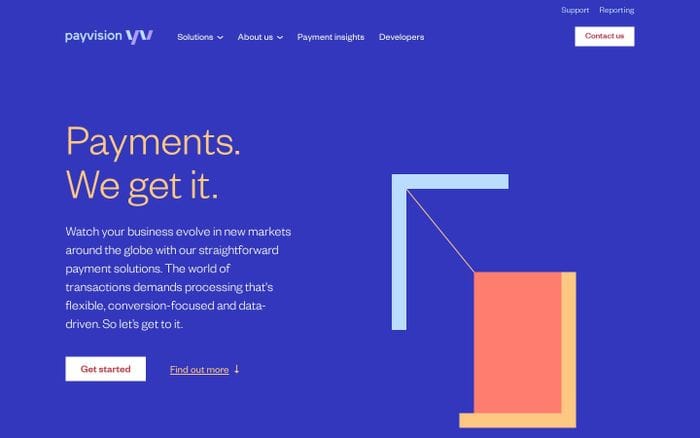 Payvision | International transaction payment processing website preview
