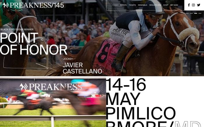 Preakness Official website preview