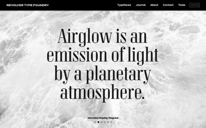 Revolvertype website preview