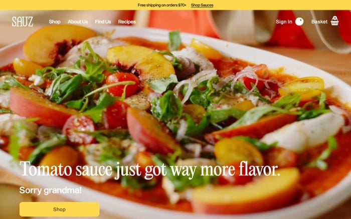 Sauz website preview