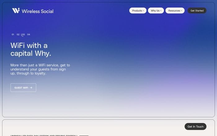 Wireless Social website preview