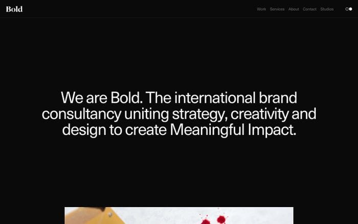 Bold website preview