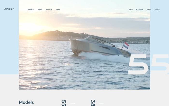Wajer Yachts website preview