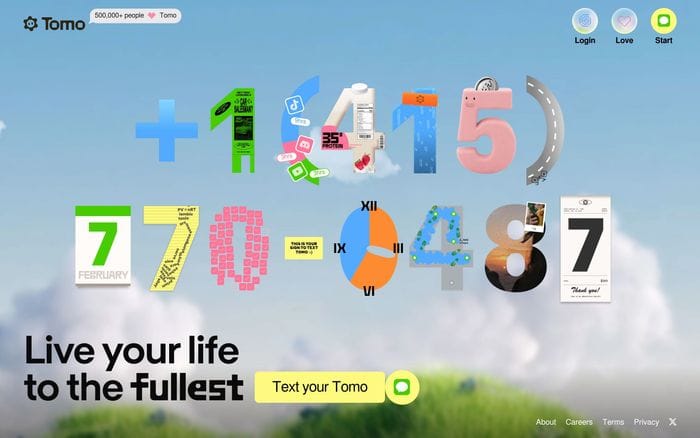 Tomo website preview