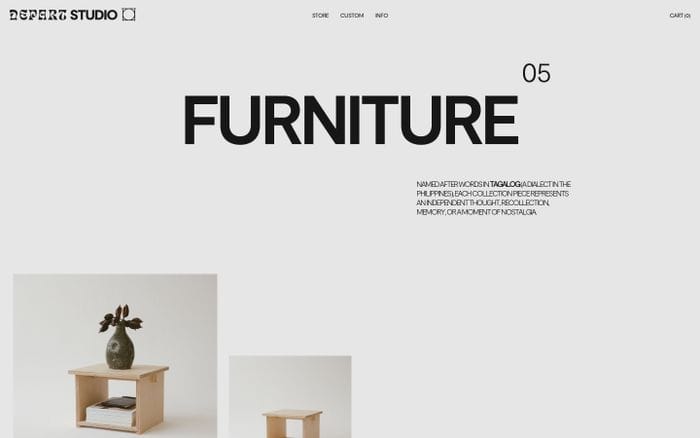 Depart Studio website preview