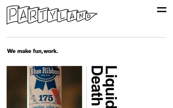 Party Land website preview