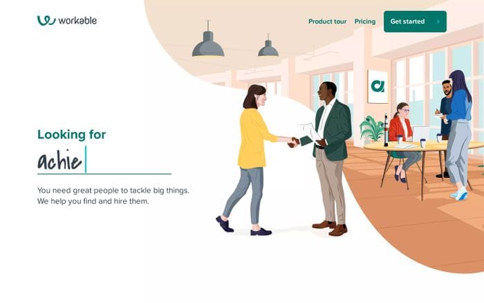 The leading Applicant Tracking System & Recruiting Software | Workable website preview