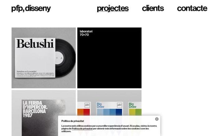 Pfpdisseny website preview
