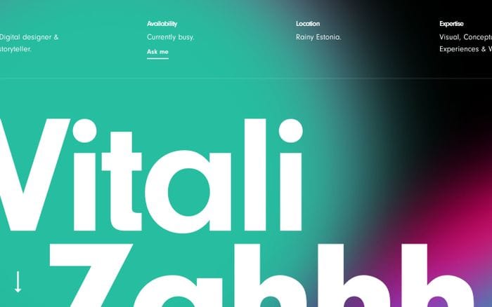 Vitali Zahharov website preview