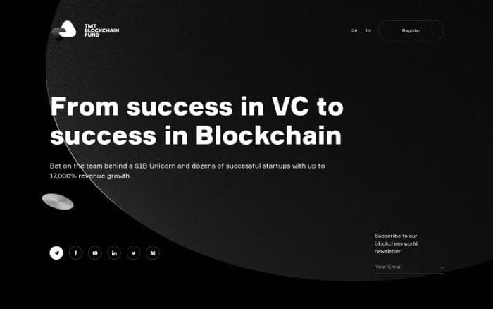 Tmtblockchainfund website preview