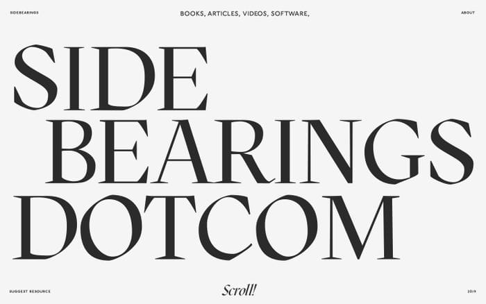 Sidebearings website preview
