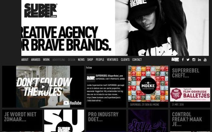 Superrebel website preview