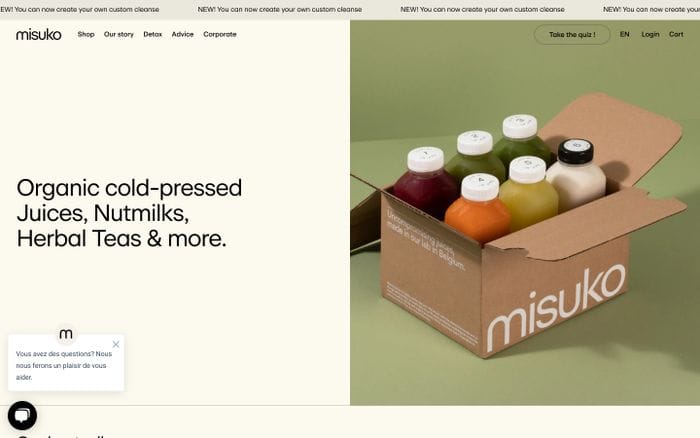 Misuko website preview