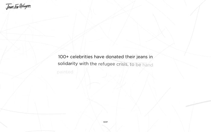Jeans for Refugees website preview