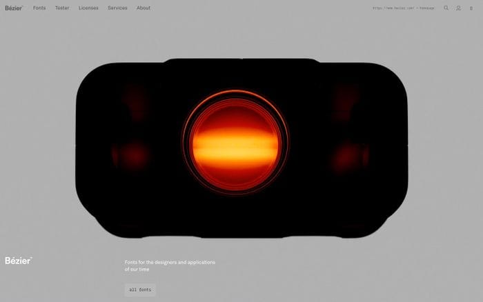 Bézier website preview
