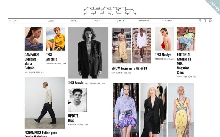 FIFTH Models | Agencia de modelos en Barcelona website preview