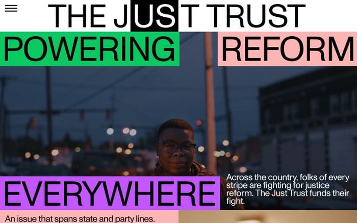 The Just Trust website preview