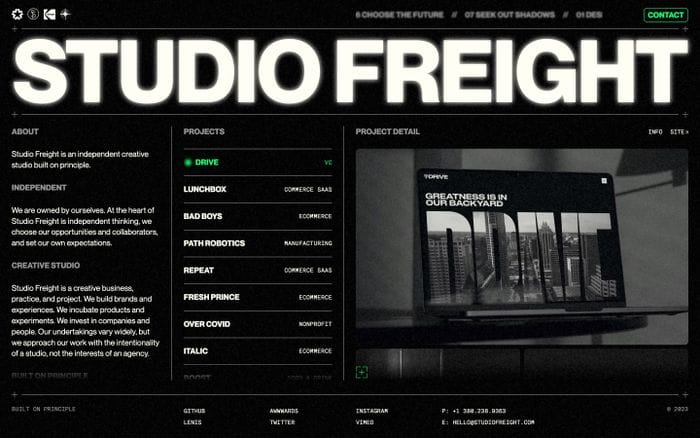 Studio Freight website preview